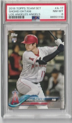 2018 Topps Team Set Shohei Ohtani #A-17 PSA 8 NM-MT