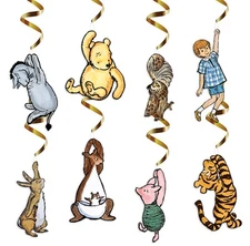 Winnie Baby Shower Decorations 16Pcs Swirl Hanging Decorations for Classic Wi...