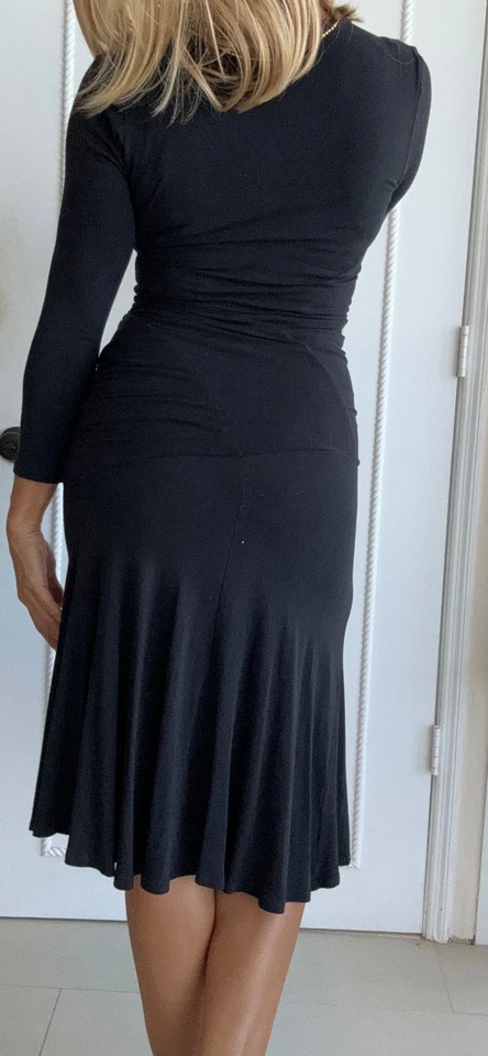 Donna Karan Lujo Negro Etiqueta Colección Vestido Negro M Excelente Foto 2 de 4