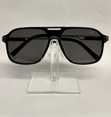 CHOPARD SCH347 700P Racing Aviator Black Gold Polarized Sunglasses Made In Italy