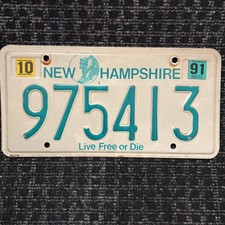 Original US Auto Kennzeichen Nummernschild USA  New Hampshire