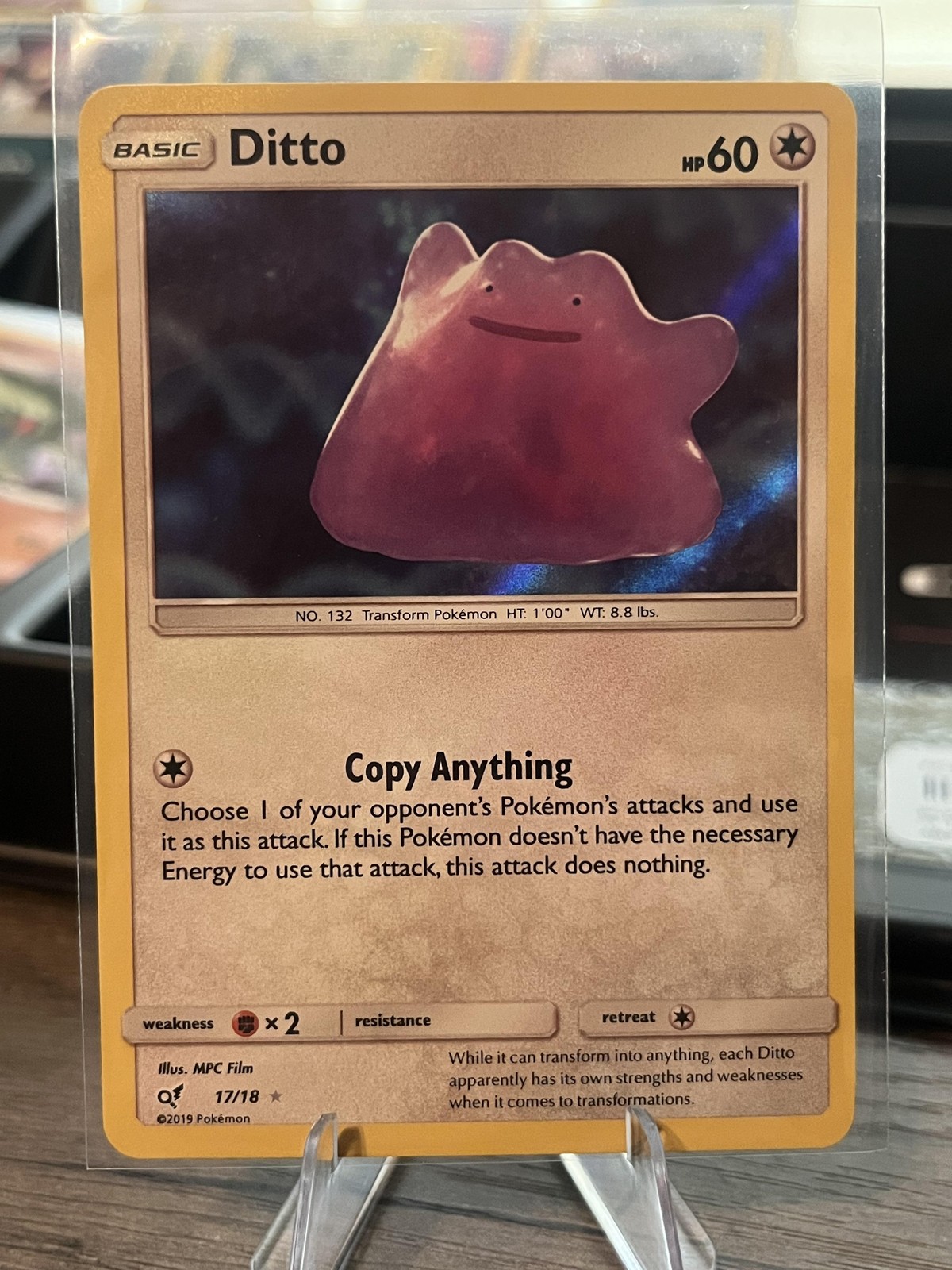 Pokemon TCG Ditto 17/18 Promo Holo Rare HP60 Moderately Played Card English
