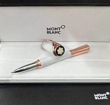 Montblanc classic luxury Christmas gift White Rose Gold ballpoint pen 10