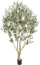 Faux Olive Tree 7Ft - Large Artificial Olive Tree Indoor with Realistic Leaves a