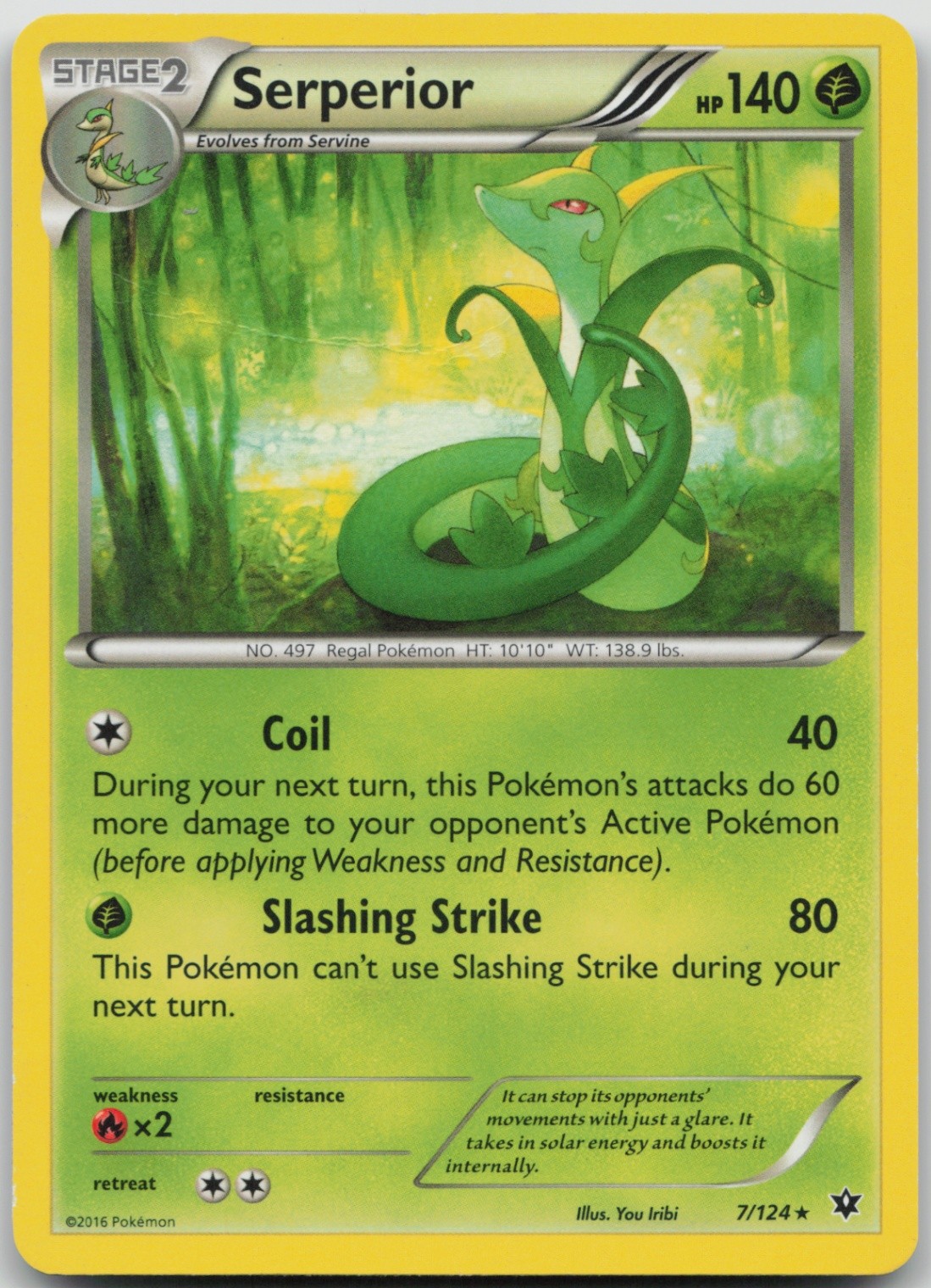 Serperior 7/124 Rare XY - Fates Collide MP Normal