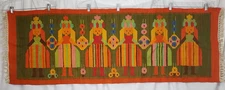 Vintage MCM Polish Wool Kilim Maria Domanska 61 Inches x 20.5 Inches