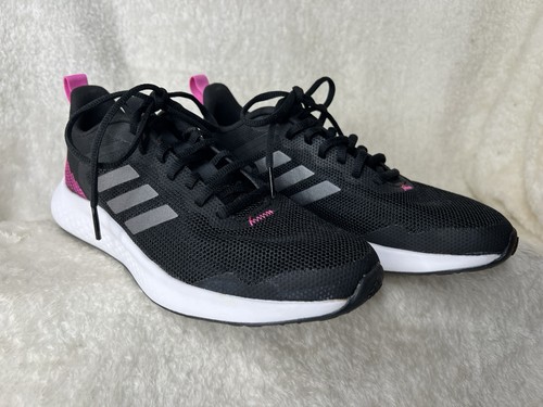 Size 7.5 - adidas Fluidstreet Black Screaming Pink W - Picture 1 of 6