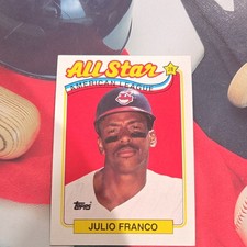 Topps 1989 Julio Franco All Star #398 Indians MLB Baseball Card