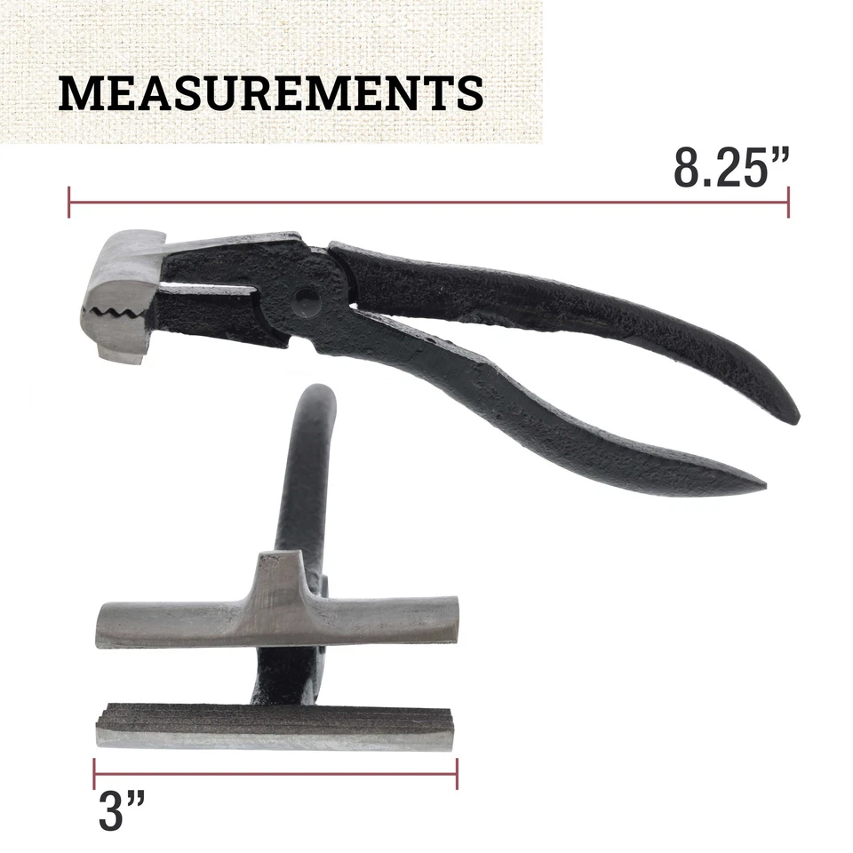 Alicates de lona de hierro para estiramiento profesional diseño doble con pinza de mandíbula Foto 3 de 4