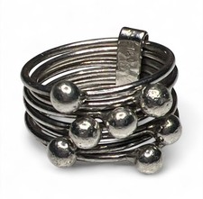Sterling Silver 925 Multi Stack Band Ring Size 8