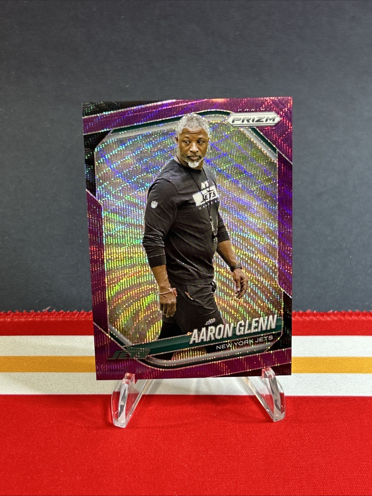 2025 Panini Prizm - Aaron Glenn #47 Purple Wave Prizm /99