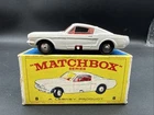 Look Vintage Lesney Matchbox #8 FORD MUSTANG white Original Box COMPLETE