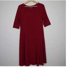 Soft Surroundings Womens Dress Size Small Red Elevated Basic Fall Staple Modern