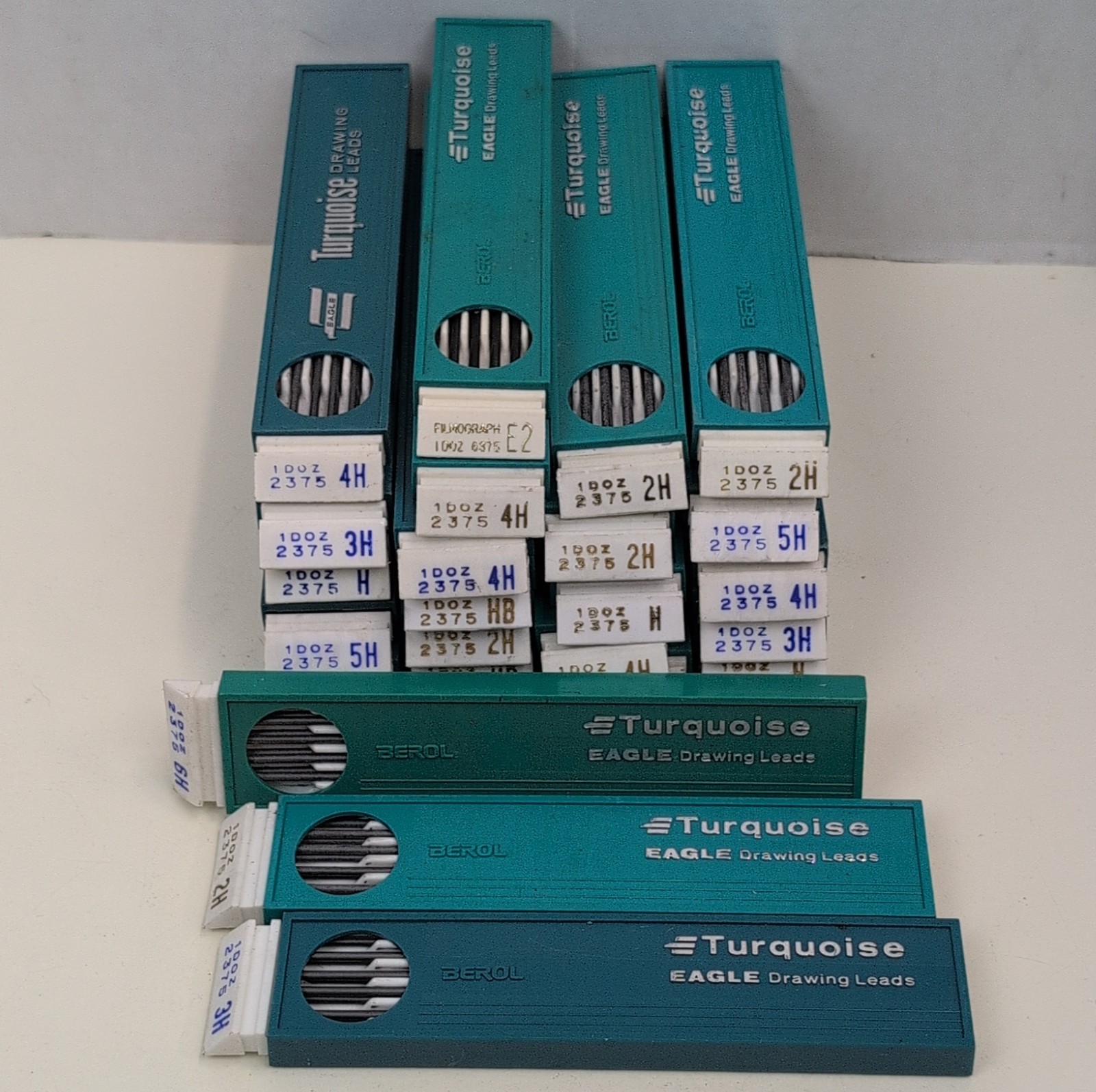 Vintage Berol Turquoise Eagle Drawing Leads 28 Packs 2375 Assorted Hardness