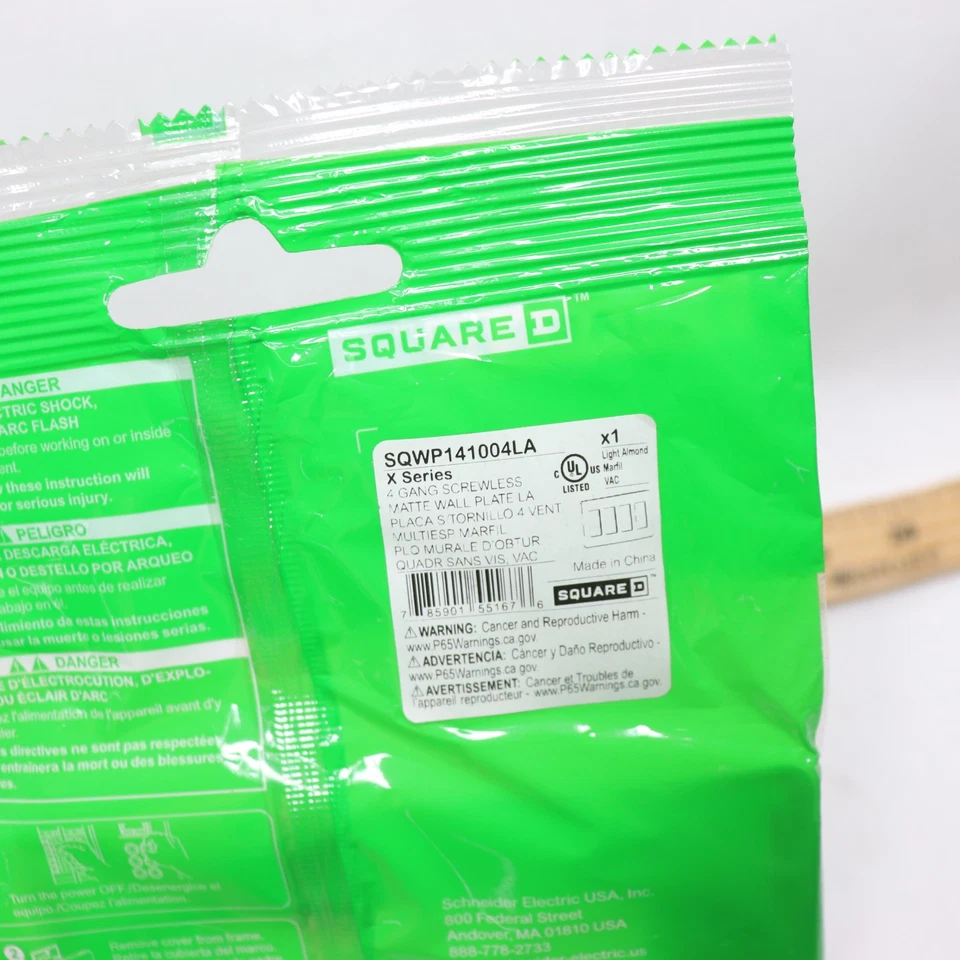 Placa de pared Schneider Electric 4 velocidades serie X tamaño estándar sin tornillos Foto 2 de 4