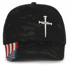 Christian Hats for Men Women Jesus 3 Nail Cross CWF405 Mutlcam