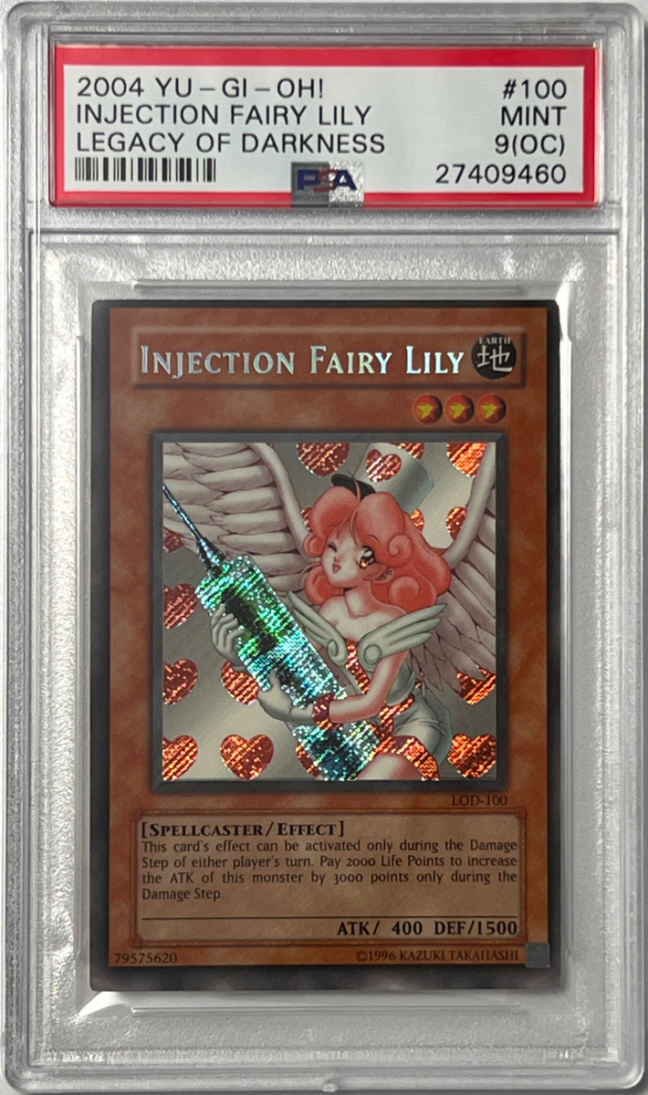 Yu-Gi-Oh! PSA 9 MT 'Injection Fairy Lily' LOD-100 ~SECRET RARE