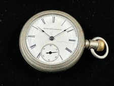 1886 Elgin 10 Model 3 18s 11 Jewel Silverine Case Pocket Watch Working 1898737