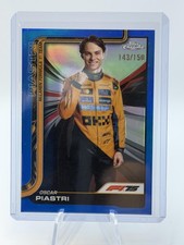 2025 Topps Chrome Formula 1 Oscar Piastri McLaren F1 /150 Blue Refractor #6