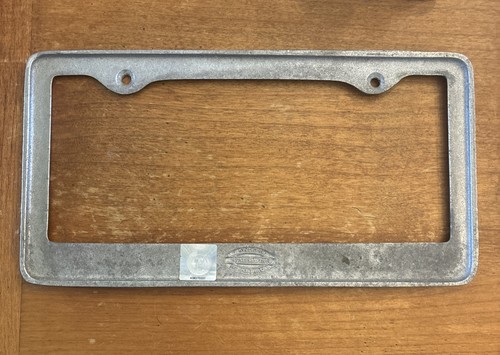 Vintage RARE PENN STATE Nittany Lions LICENSE PLATE Holder- CAST ALUMINUM frame - Picture 2 of 4