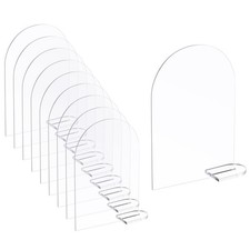 30pcs Clear Arch Acrylic Sign with Stand for Wedding Reception 5.7 x 3.7 Inch