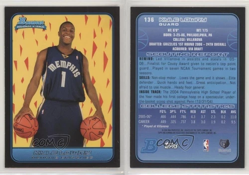 2006-07 Bowman Draft Picks & Stars Kyle Lowry #136 Rookie RC