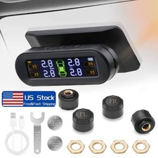 Wireless Solar Tpms Lcd Car Tire Pressure Monitoring System 4 External Sensors Wireless Solar Tpms Lcd Car Tire Pressure Monitoring System 4 External Sensors