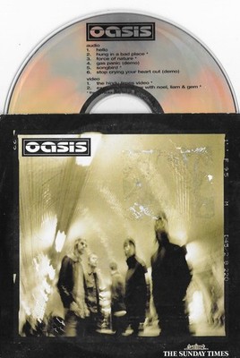 OASIS - the sunday times  - 6 track  CD + 2 videos