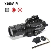 Tactical  X400V IR Light LED White /Red Laser/IR Output Flashlight For 20mm Rail