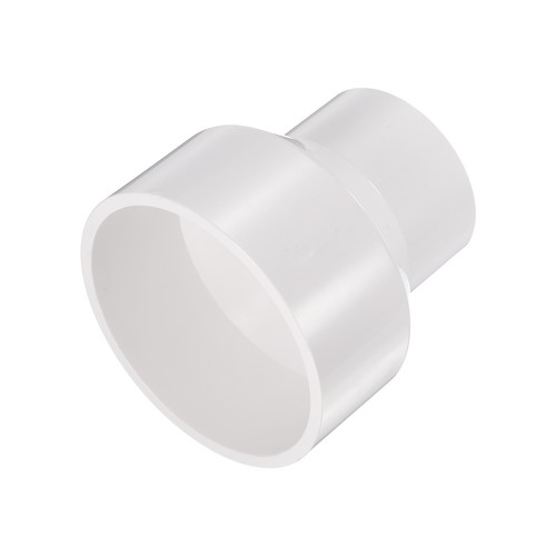 PVC Reducing Coupling, 4" x 2-1/2" Schedule 40 Reducer Adapter, White