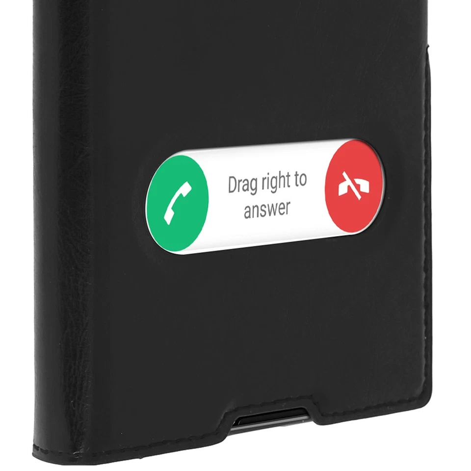 Housse pour Sony Xperia XA1 Plus Etui Double Fenêtre Coque Silicone Gel - noir - Photo 2/4