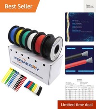 14 AWG Silicone Stranded Wire Kit - 6 Colors, 5ft Each, Perfect for DIY Projects