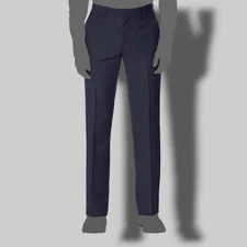 Perry Ellis Portfolio Men Fit Blue Flat-Front Trousers Dress Pants Size 32W 30L