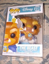 FUNKO POP Disney Beauty n The Beast The Beast w His Birdie #239 Plastic Case New
