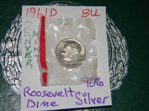 1961 D  Roosevelt Dime. Fully Separated Horizontal Torch Lines. Nice BU. (Inv.)