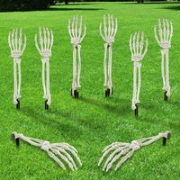 Halloween Deko Skelett HäNde 8 StüCk Realistisch Arms FüR Grusel AtmosphäRe