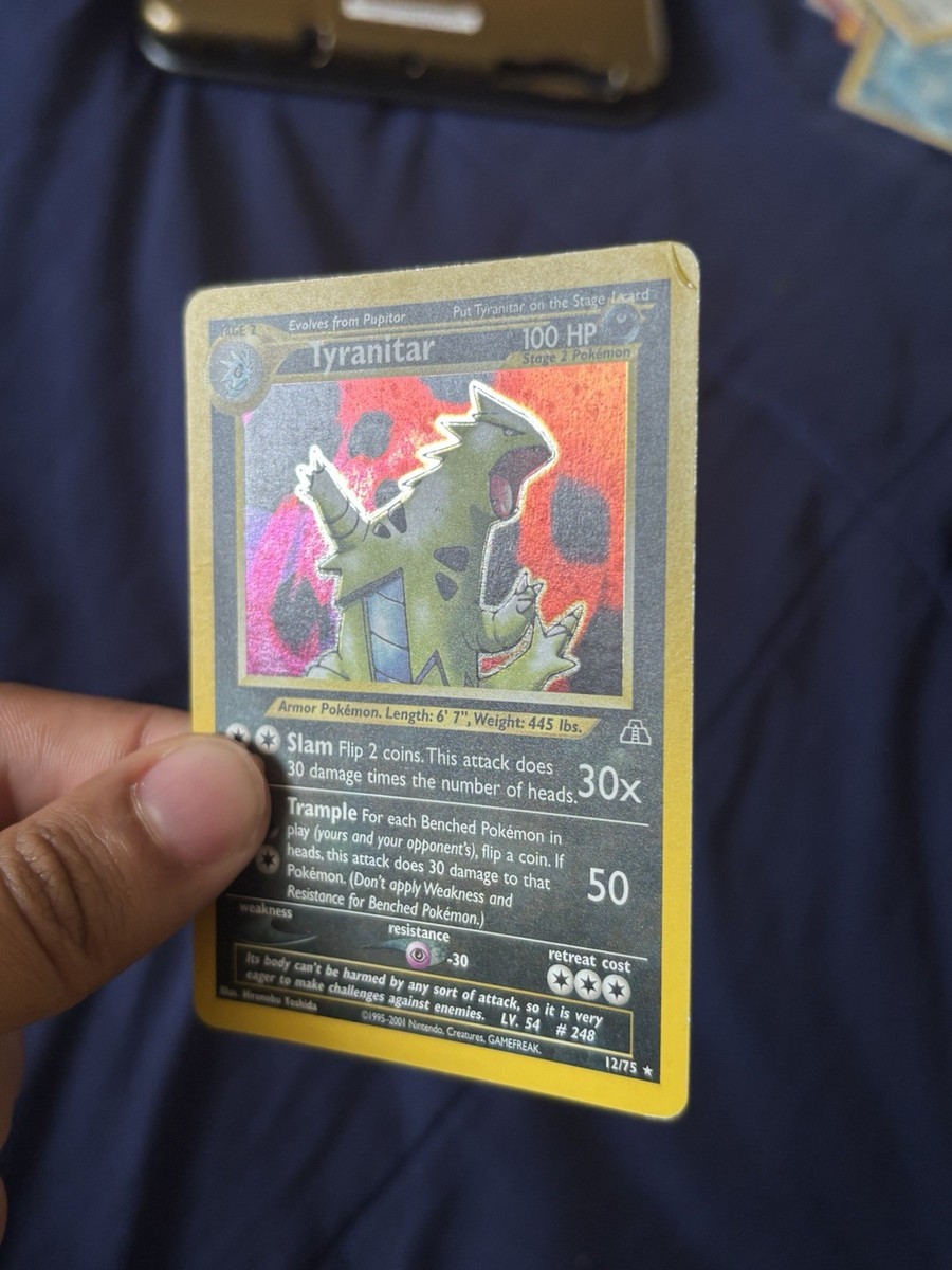 Tyranitar Neo Discovery Holo Rare 12/75 Pokémon Card Unlimited | eBay