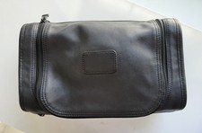 TUMI Alpha Borsa Toilette Uomo Pelle Nera Viaggio Dopp Kit Ottime Condizioni!