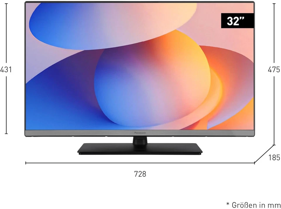 PANASONIC Fernseher 32 Zoll 720p HD LED Smart TV TB-32S40AEZ HDR WLAN HDMI - Bild 2 von 4