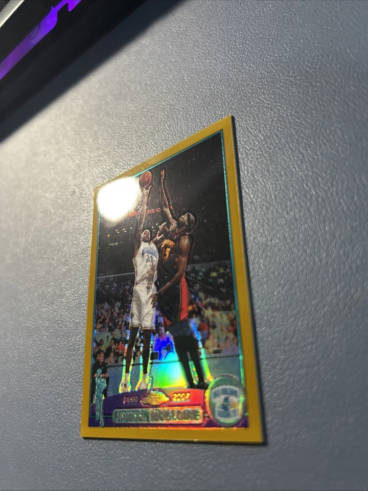 2003-04 Topps Chrome #91 GOLD Refractor Jamaal Magloire SP /99 HORNETS - Image 3 of 4