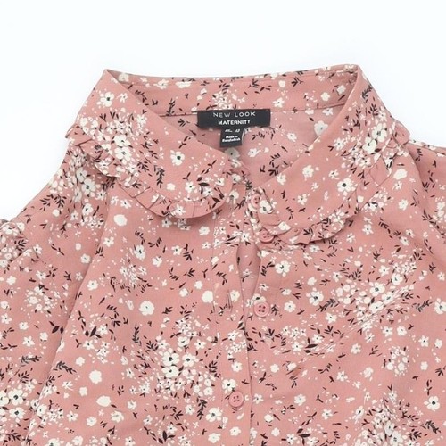 New Look Women’s Pink Floral Maternity Shirt Dress - Picture 6 of 12