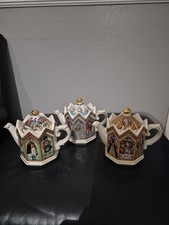 Set of 3 Vintage William Sadler Collectable Novelty Teapots