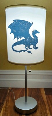 Dragon Table Lamp – Fantasy Gothic Medieval Décor, Gamer Room Light