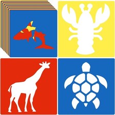 24 Pieces Stencils for Kids Transportation Sidewalk Chalk Stencils for Kids