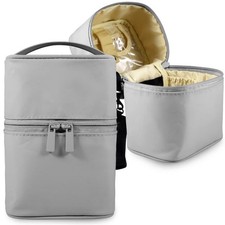 Makeup Bag Travel Cosmetic Bag 7.5x5.5x4.4 Inch Makeup Brush Holder Organizer...