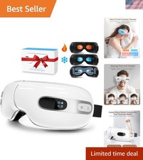 Rechargeable Bluetooth Eye Massager with Heat Cooling for Migraine Dry Eyes...