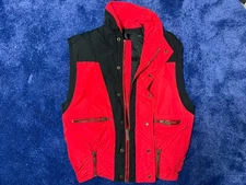 Rallax Medium Fully Insulated men's Ski Snow Board Vest Red and Black Vintage