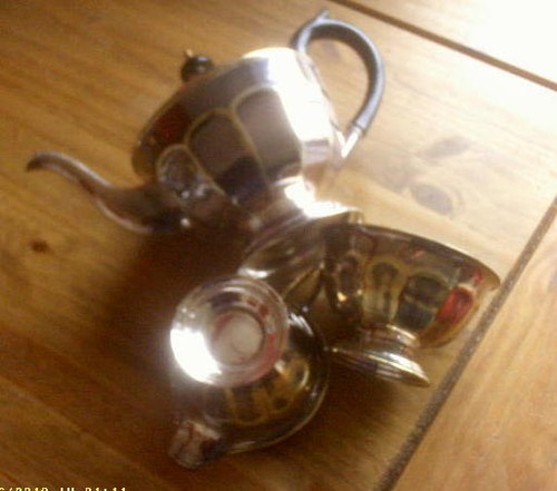vintage silver plate TEA SET