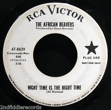 THE AFRICAN BEAVERS-Night Time-Rare Northern Soul+Funk DJ 45-RCA VICTOR #8639