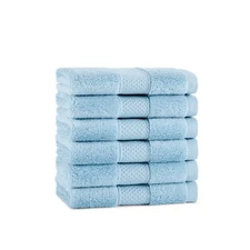 Egyptian Cotton Washcloths (6 Pack) - Color Options - 13x13 in., Soft, Absorbent